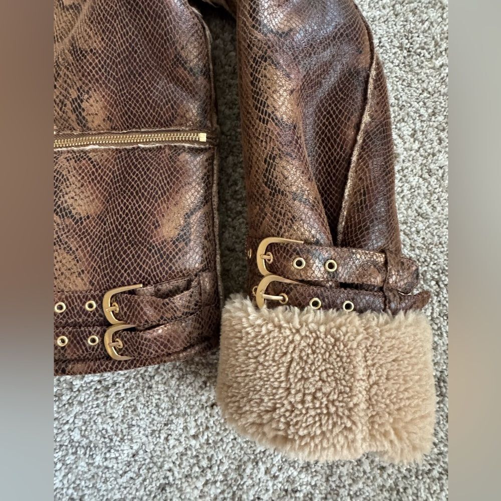 AS by DF Python Shearling Jacket | Medium | Brown - Picture 8 of 11